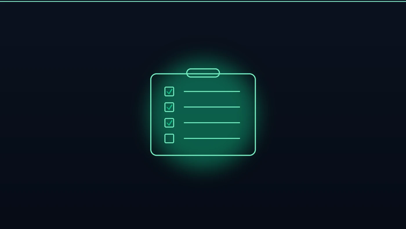 Ilustración de un portapapeles con una lista de verificación, representando un programa de auditoría ambiental interna, en la paleta verde de Ambiental