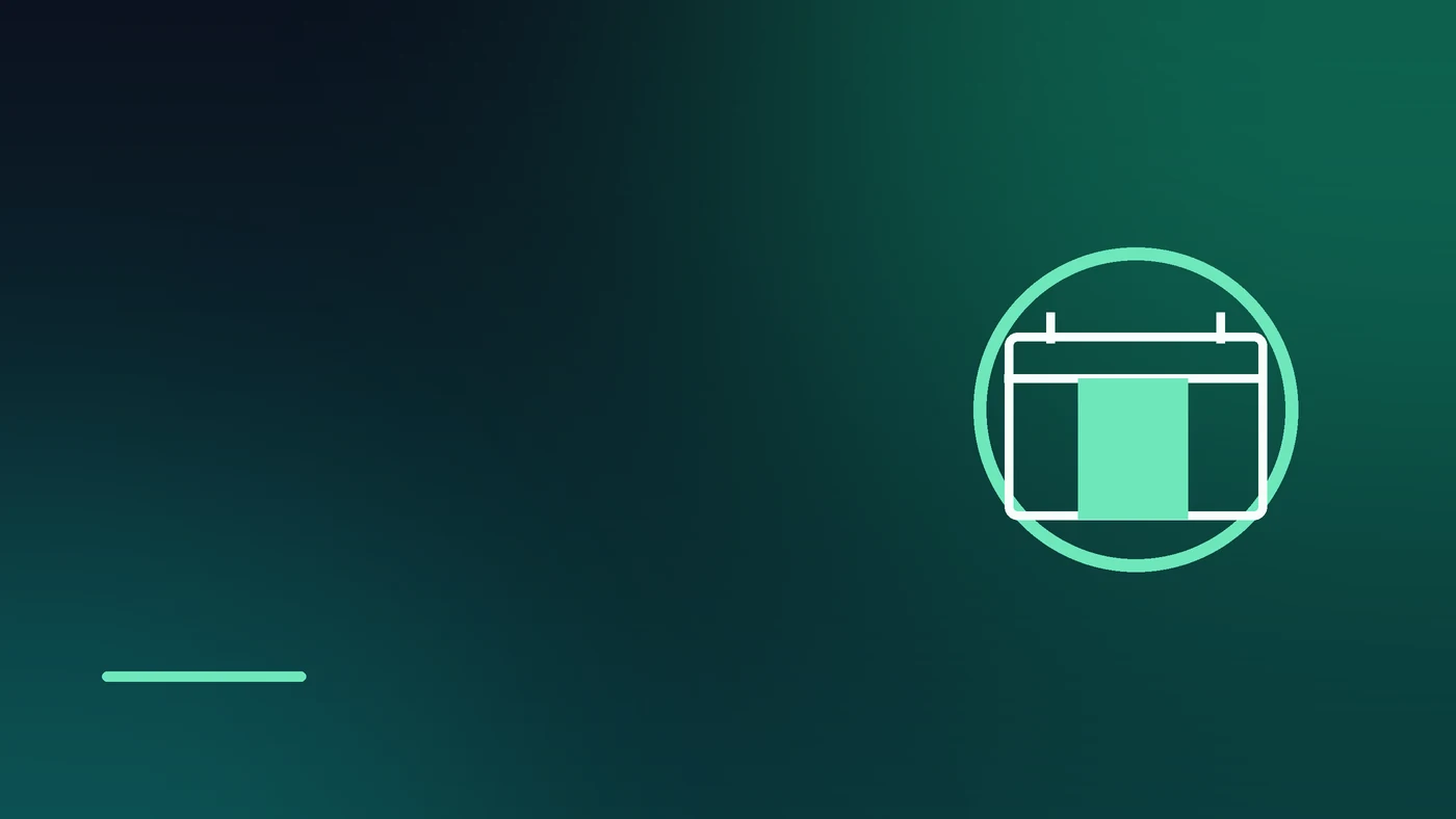 Ilustración de un formulario digital con un ícono de reloj marcando una fecha límite, en la paleta verde de Ambiental