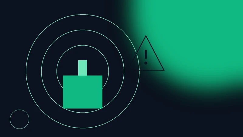 Ilustración de una planta industrial con un radio de afectación concéntrico y símbolos de sustancias peligrosas, en la paleta verde de Ambiental
