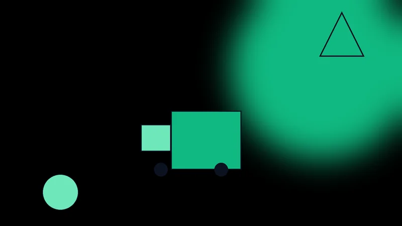 Ilustración de un camión especializado transportando residuos peligrosos, con símbolos de autorización y seguridad, en la paleta verde de Ambiental